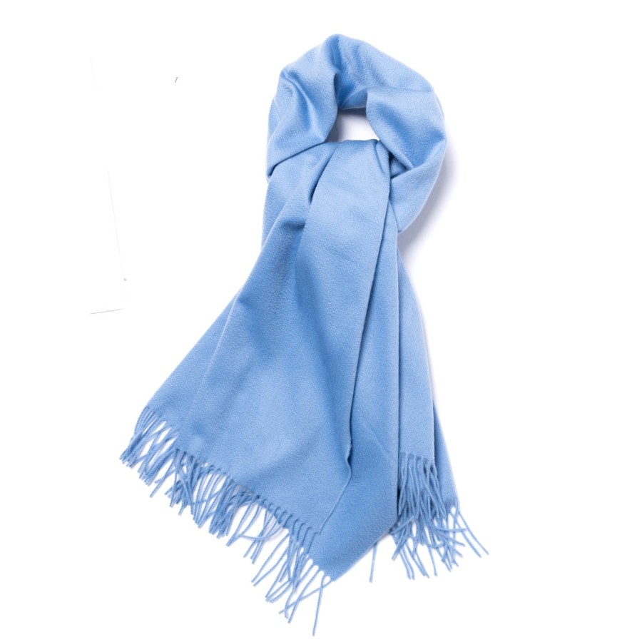 Scarfs | Joshua Ellis Joshua Ellis X Mj: Ripple Plain Stole Scarf In Pure Scottish Cashmere