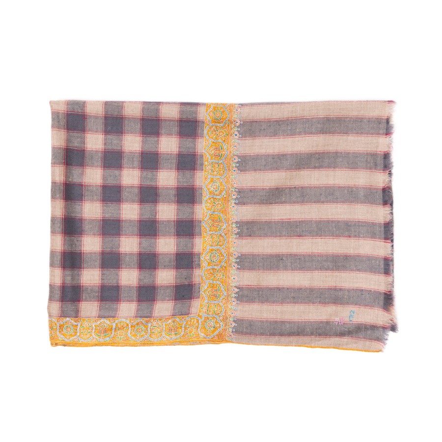 Scarfs | Yaser Shaw Mj Scarf "Amritsar" Made Of Finest Hand Embroidered Pashmina Cashmere