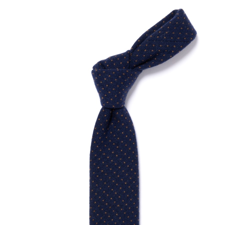 Ties | Cesare Attolini Ca Archivio Storico: Tie "Puntini" In Pure Cashmere - Handrolled