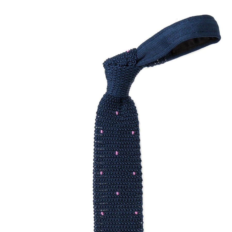 Ties | Petronius Exclusively For Michael Jondral: "Pois" Knitted Tie Made Of Pure Silk