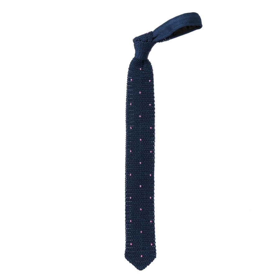 Ties | Petronius Exclusively For Michael Jondral: "Pois" Knitted Tie Made Of Pure Silk