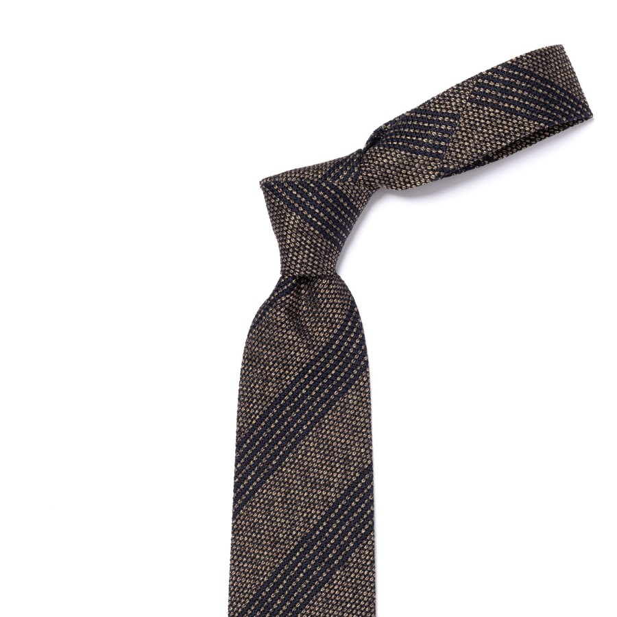 Ties | Cesare Attolini Ca Archivio Storico: Tie "Garza Morbido" In Wool And Silk - Hand Rolle