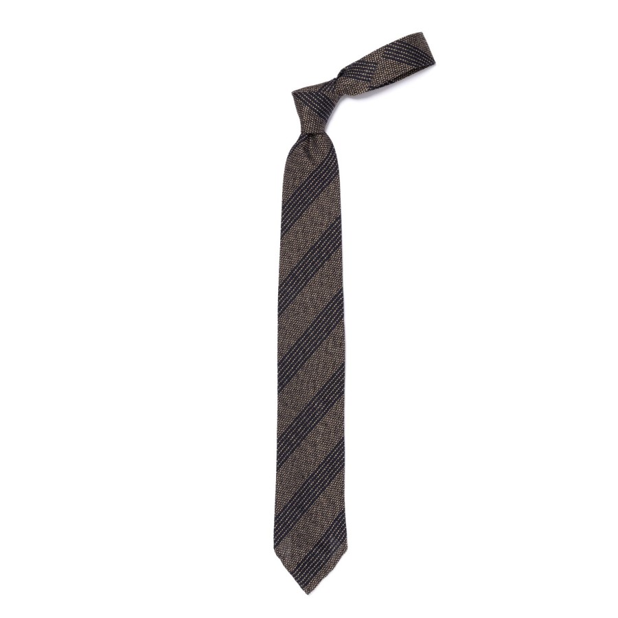 Ties | Cesare Attolini Ca Archivio Storico: Tie "Garza Morbido" In Wool And Silk - Hand Rolle