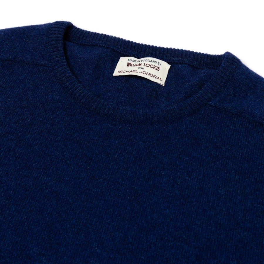 Knitwear | William Lockie Pure Geelong Lambswool "Leven Crew" Sweater - 2 Ply