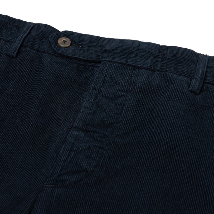 Trousers | Rota Sport Exclusive For Michael Jondral: Dark Blue Fine Corduroy Pants In "Prewa