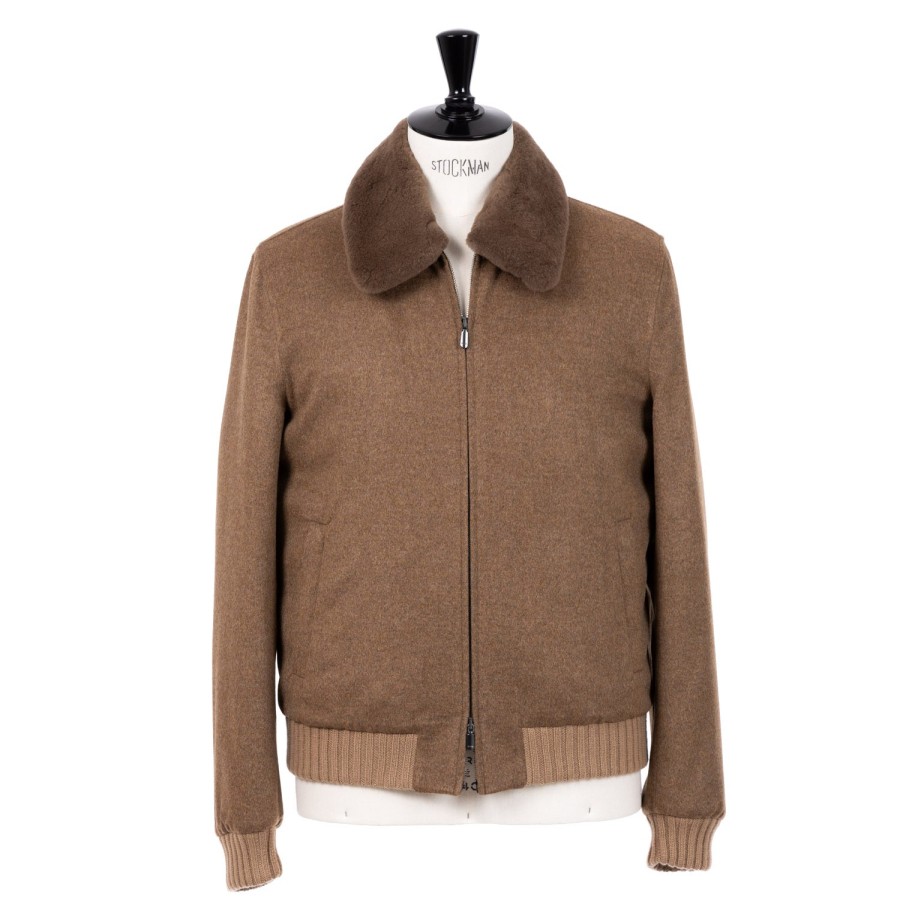 Jackets | Cesare Attolini Down Jacket "Bomber Di Lusso" In Pure Cashmere - Handmade