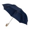 Umbrellas | Maglia Blue Telescopic Umbrella With Wooden Handle