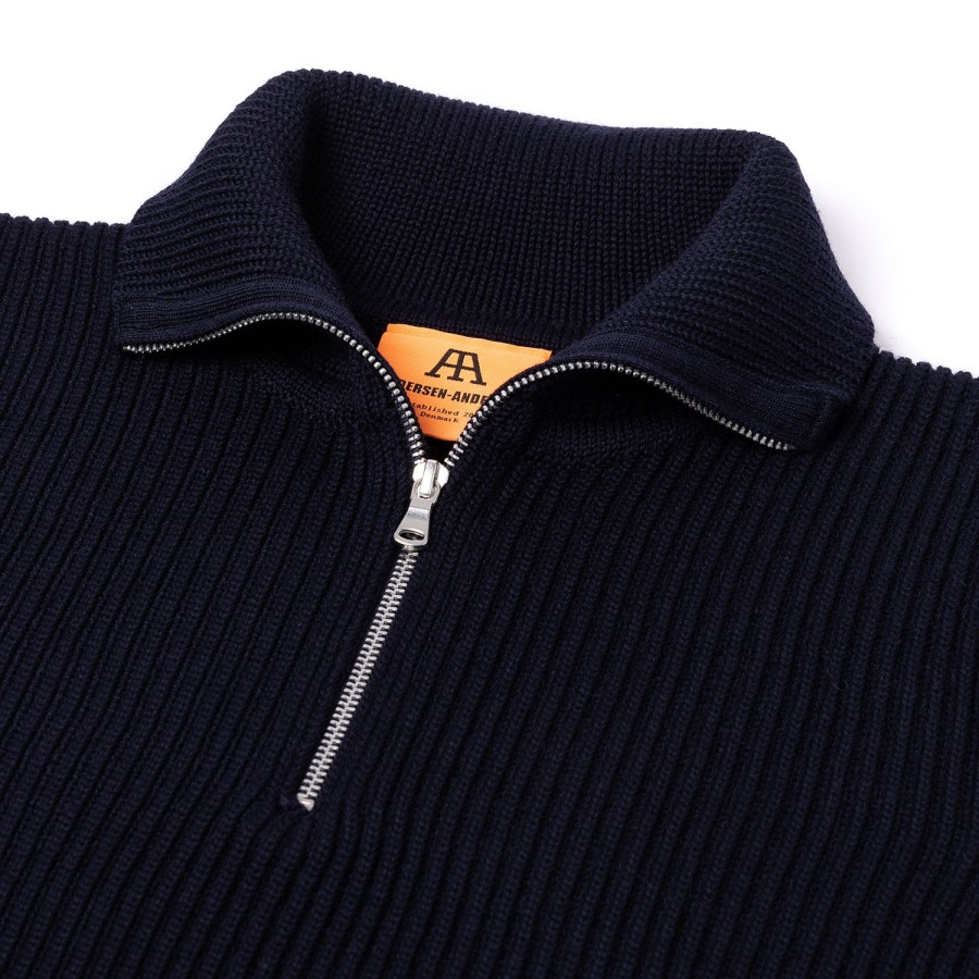 Knitwear | Specials X MJ Andersen-Andersen X Mj: Sweater "Half-Zip Troyer" Made Of Pure Merino