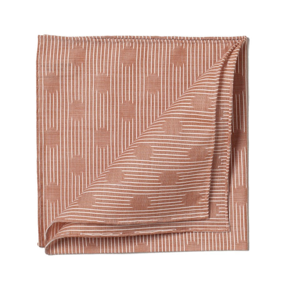 Handkerchiefs | Simonnot-Godard Light Brown Patterned Cotton Pocket Square