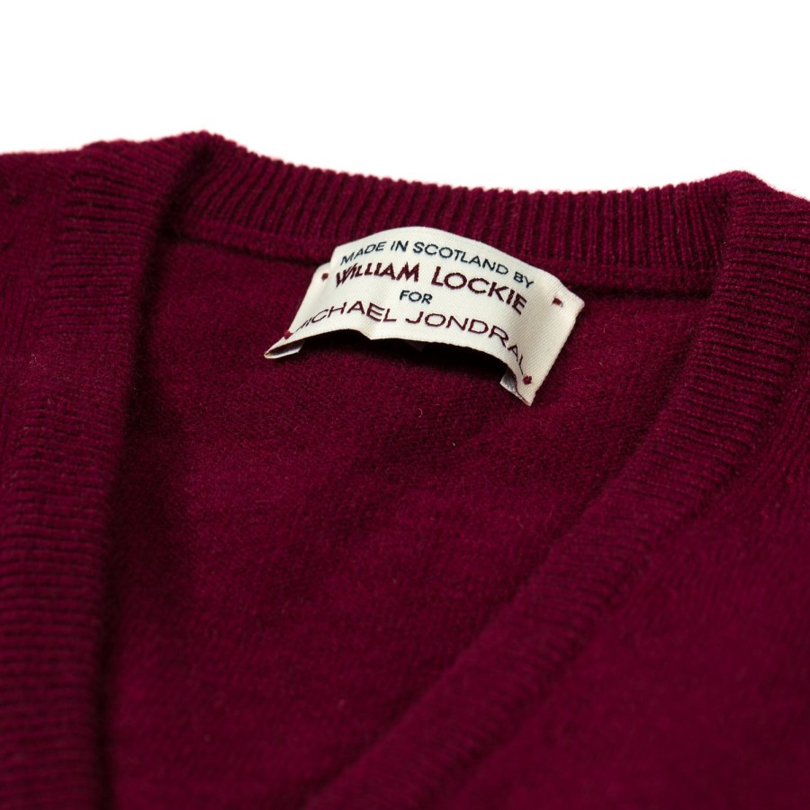 Knitwear | William Lockie Jumper "Oxton Vee" Made From Fine Scottish 1 Ply Cashmere