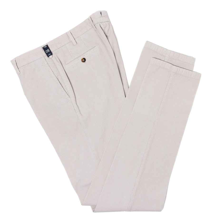 Trousers | Rota Sport Exclusive For Michael Jondral: Cream-Colored Fine Corduroy Pants In "P