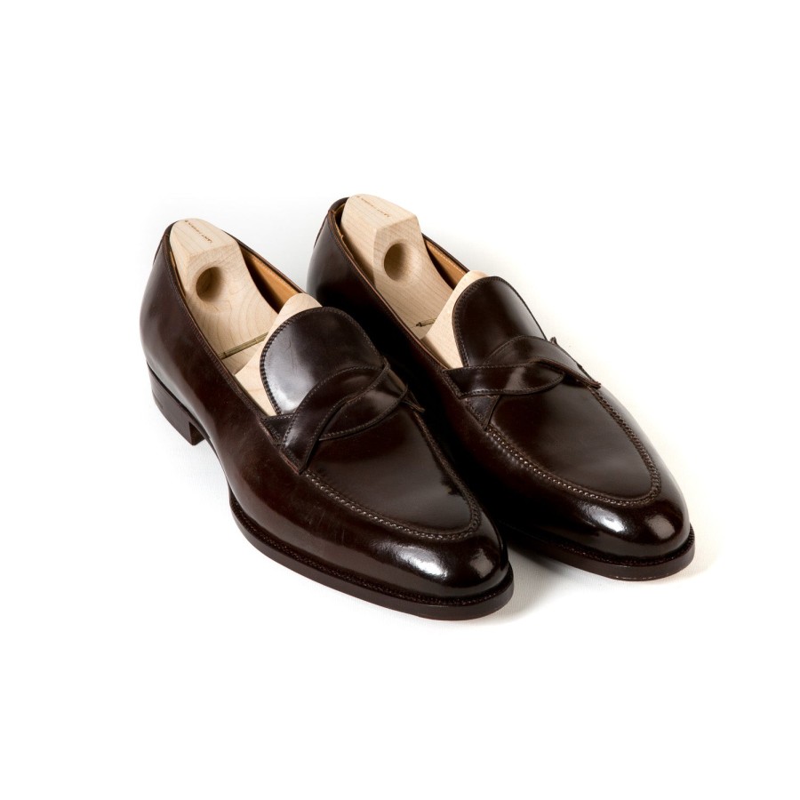 Mto | Saint Crispin's Limited Edition: Loafer "Curved Strap" Made Of Original Horween Shell Cordovan