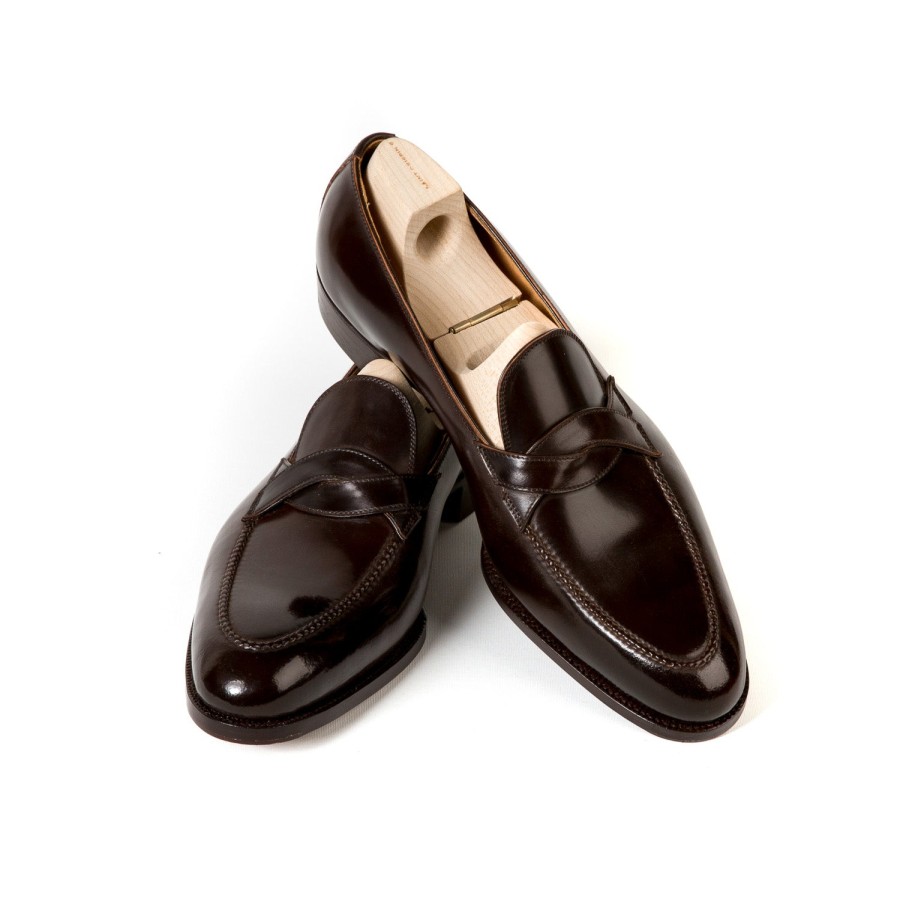 Mto | Saint Crispin's Limited Edition: Loafer "Curved Strap" Made Of Original Horween Shell Cordovan