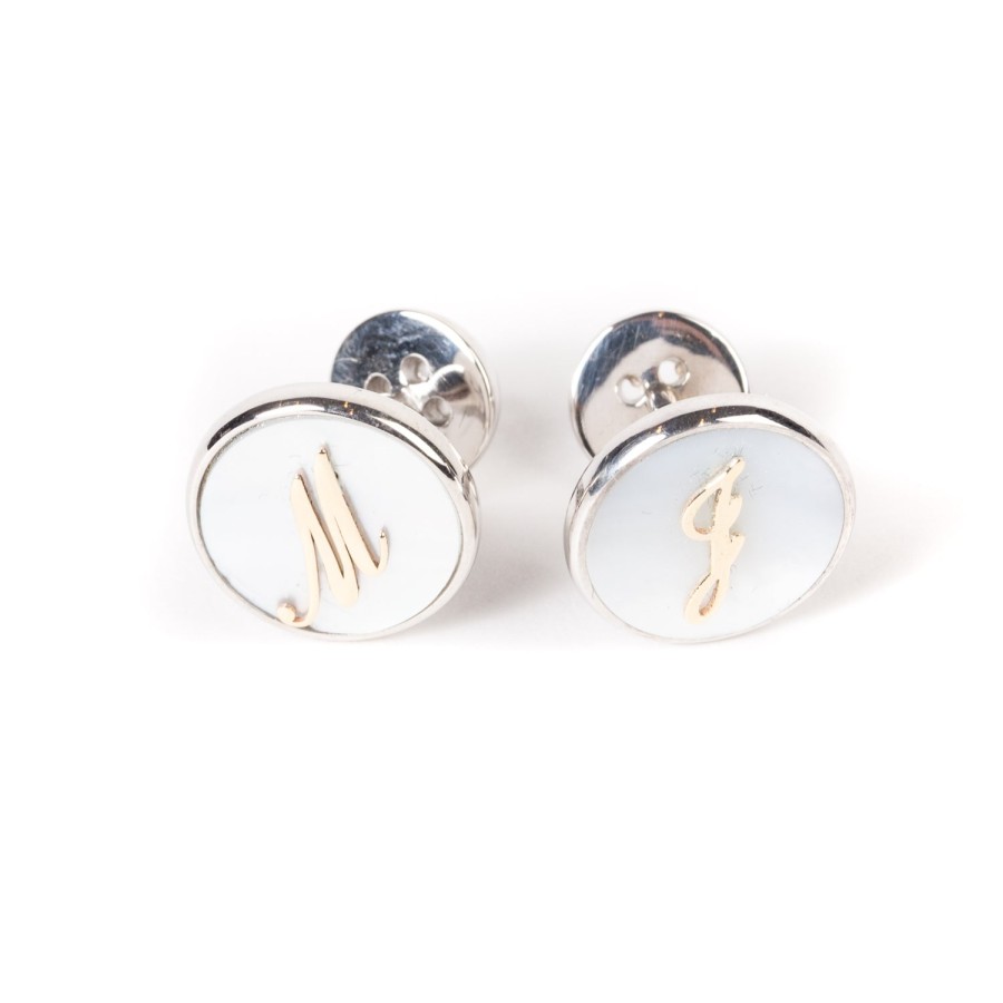 Cufflinks & Jewelry | Barbarulo Napoli Cufflinks "Personal Initials" Made Of Sterling Silver - Purely Handcra