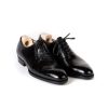 Mto | Saint Crispin's Oxford "Seamless" Made Of Black Hand-Crafted Calfskin - Purely Handcra