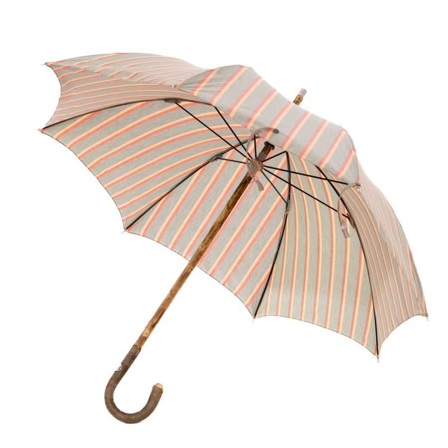 Umbrellas | Maglia Limited Edition: Stick Umbrella "Vintage Stripe Made Of Solid Ash Wood