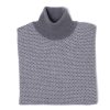 Knitwear | Brigatelli dal 1922 Square-Jacquard Merino Wool And Cashmere Turtleneck Sweater - 1 Ply Ca