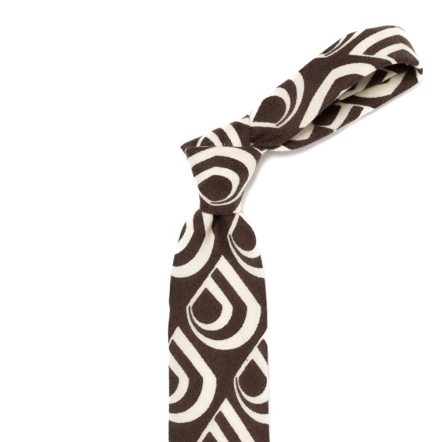 Ties | Petronius Exclusive For Michael Jondral: Tie "Milano 1972 Astratto" In Pure Cash