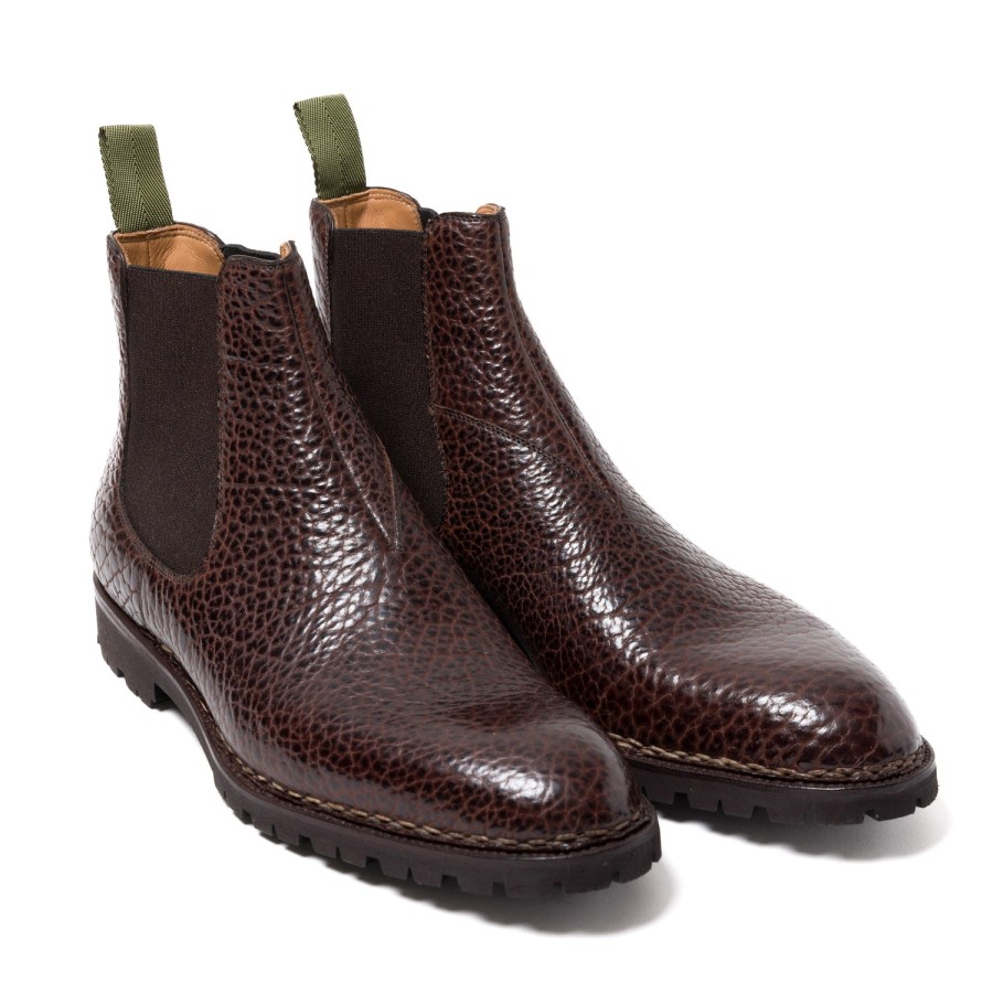 Mto | Saint Crispin's Sport Chelsea Boot Made Of Dark Brown Bison Leather - Enti