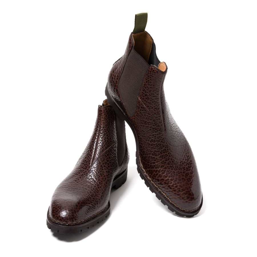 Mto | Saint Crispin's Sport Chelsea Boot Made Of Dark Brown Bison Leather - Enti