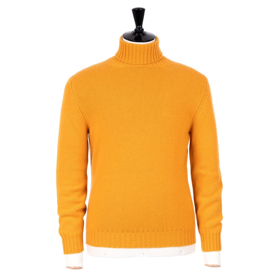 Knitwear | Fedeli Exclusive To Michael Jondral: Orange Scottish 4-Ply Cashmere Turtlenec