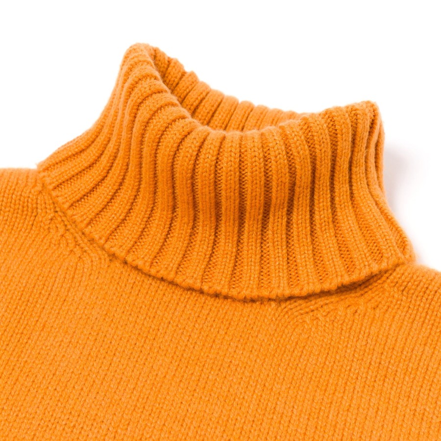 Knitwear | Fedeli Exclusive To Michael Jondral: Orange Scottish 4-Ply Cashmere Turtlenec