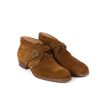 Mto | Saint Crispin's Monkbootee "Iconic" Made Of Tobacco Brown Suede - Purely Handcrafted