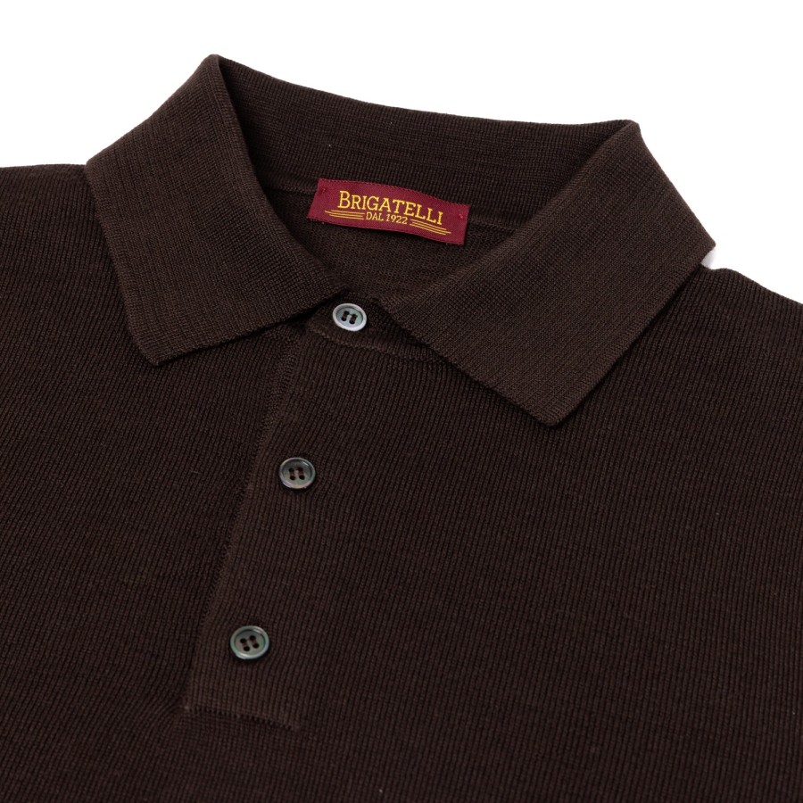 Knitwear | Brigatelli dal 1922 Brigatelli Dal 1922 Per Michael Jondral: Knitted Polo In The Finest Me