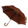 Umbrellas | Maglia Rust-Brown Telescopic Umbrella "Prince De Galles" With Bamboo Handle