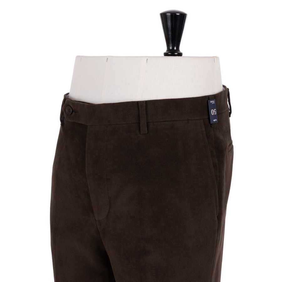 Trousers | Rota Sartorial Exclusive To Michael Jondral: Dark Brown Trousers In English Cotton Mo