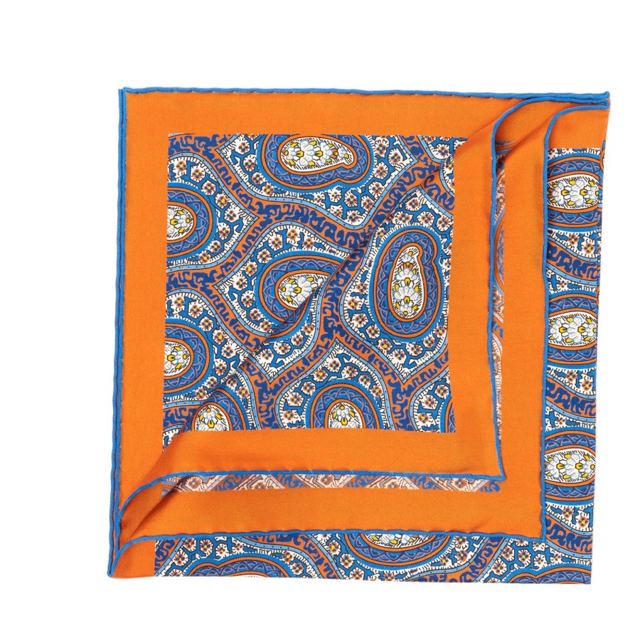 Handkerchiefs | E. Marinella Patterned Pochette In Pure English Silk - Handrolled