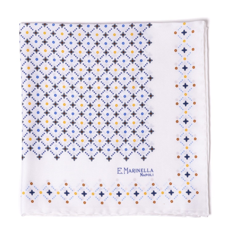 Handkerchiefs | E. Marinella Patterned Pochette In Pure English Silk - Handrolled