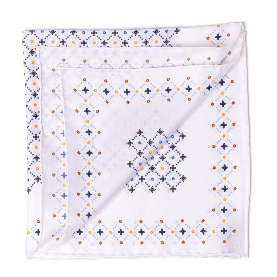 Handkerchiefs | E. Marinella Patterned Pochette In Pure English Silk - Handrolled