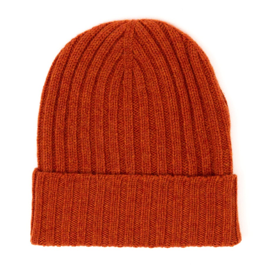 Hats | William Lockie Knitted Hat "Ribbed Hat" Made Of Pure Lambswool - 4 Ply