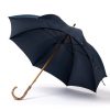 Umbrellas | Maglia Blue Umbrella "Traveller" With Handle Made Of Bamboo Wood