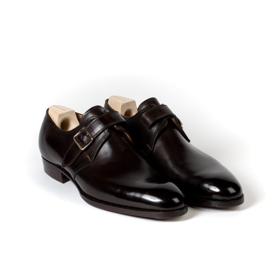 Mto | Saint Crispin's Monk "Iconic" Made Of Dark Brown Hand-Colored Calf Leather - Purely Handcrafted