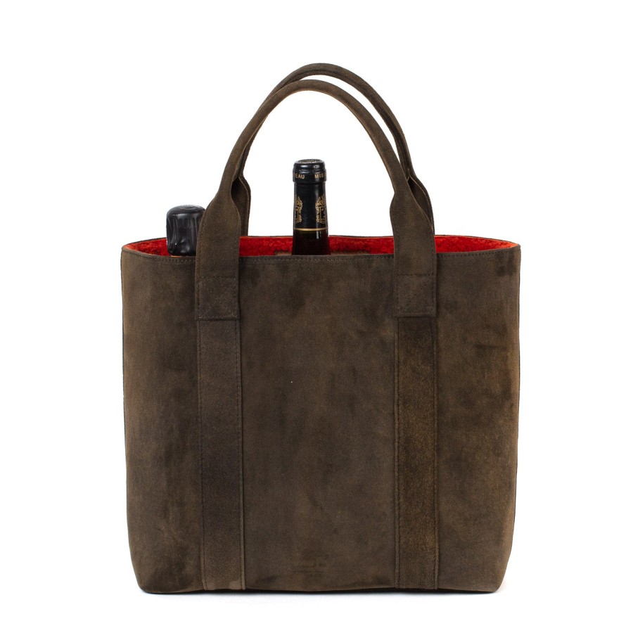 Bags | Thomas Riemer Wien Mj Exclusive: Bottle Bag "Cuvee" Made Of Forest Green Goatskin - Handm