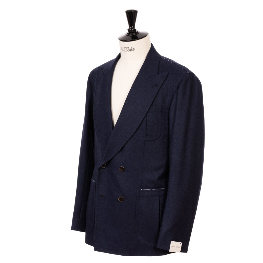 Suit & Jacket | Orazio Luciano Jacket "Bombato Elegante" Made Of Pure Wool Flannel From Standeven - P