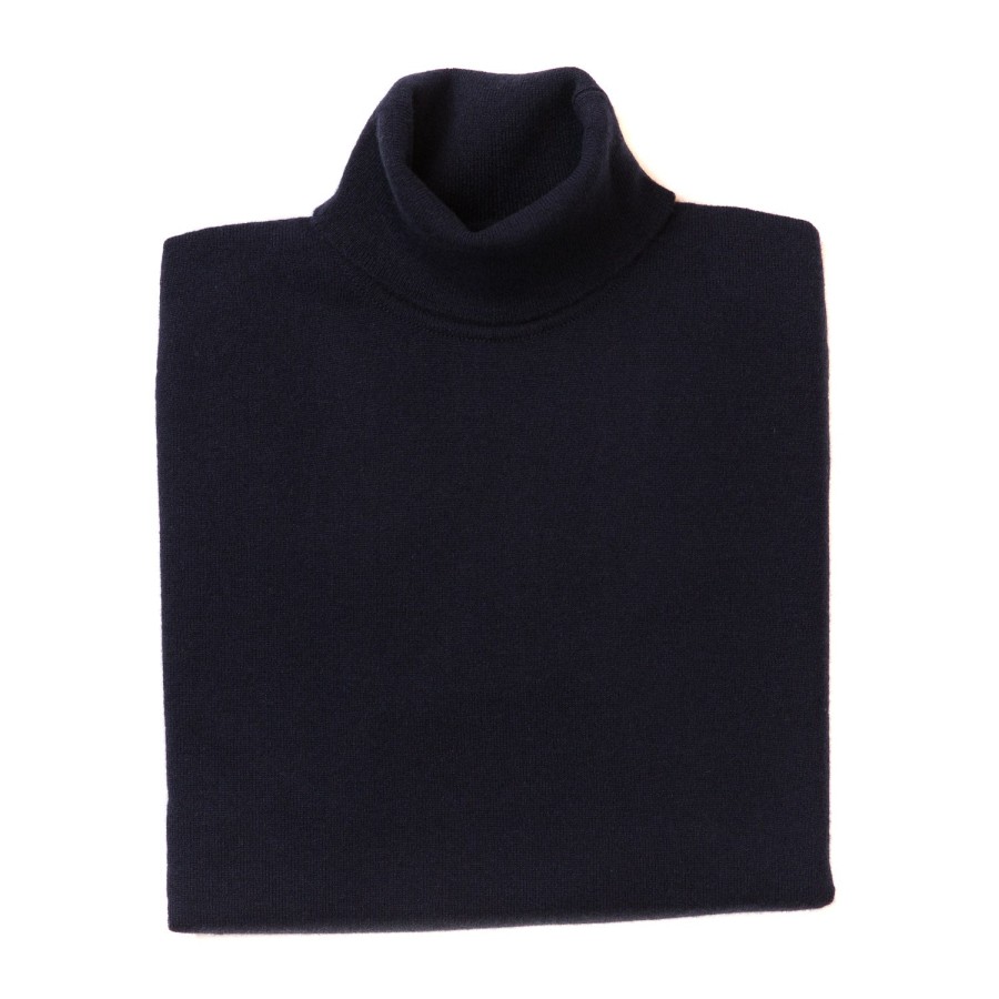 Knitwear | William Lockie Rollneck Jumper "Oxton Rollneck" Made Of Fine Scottish 1 Ply Cashmere