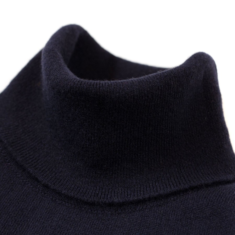 Knitwear | William Lockie Rollneck Jumper "Oxton Rollneck" Made Of Fine Scottish 1 Ply Cashmere