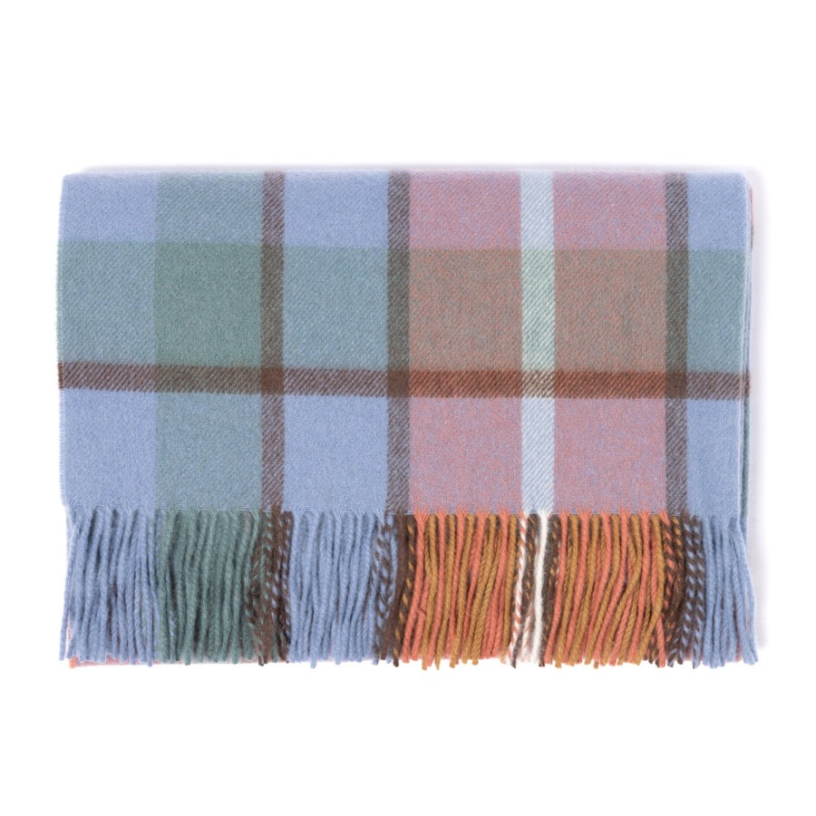 Scarfs | Joshua Ellis Joshua Ellis X Mj: Pure Scottish Cashmere Ripple Check Stole Scarf