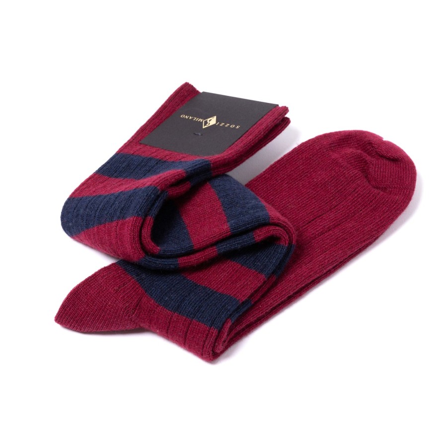 Stockings | Sozzi Knee Sock "College Stripe" From A Cashmere Blend