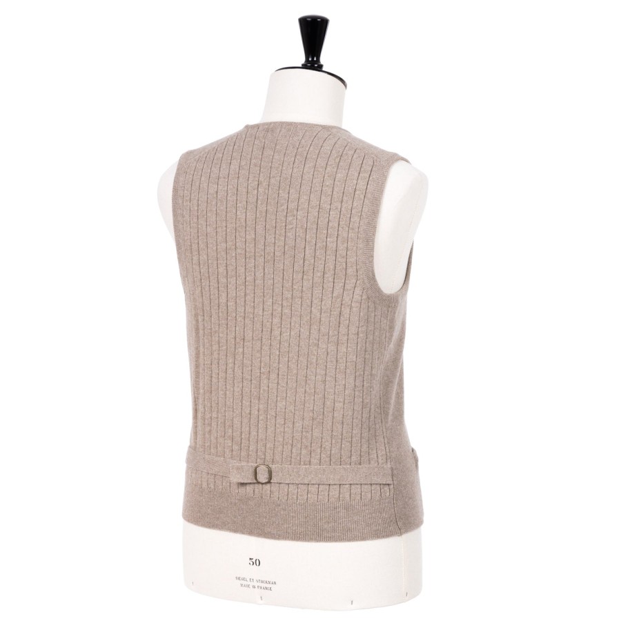 Knitwear | Settefili Settefili X Mj: Knitted Vest "Gilet Maglia Sartoriale" In Wool And Cas