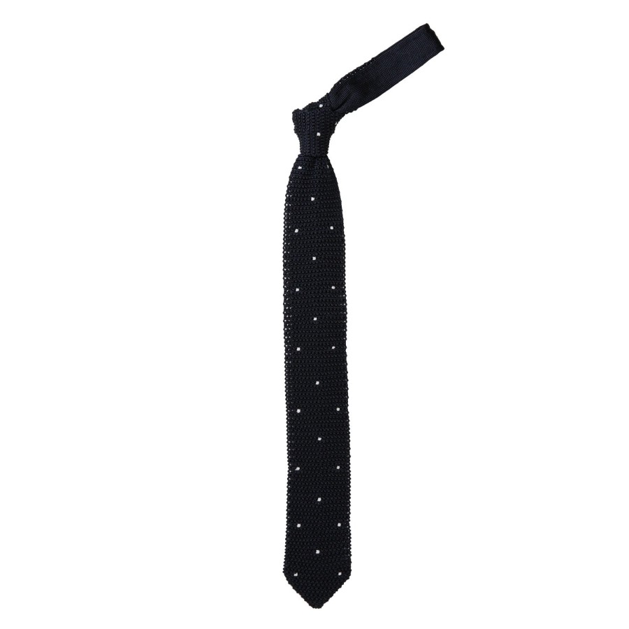 Ties | Petronius Exclusively For Michael Jondral: Petronius Knit Tie "Pois" Made Of Pur