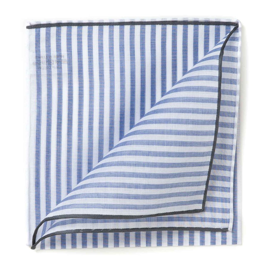 Handkerchiefs | Simonnot-Godard Striped Pocket Square "Buren Ii" Made Of Finest Cotton