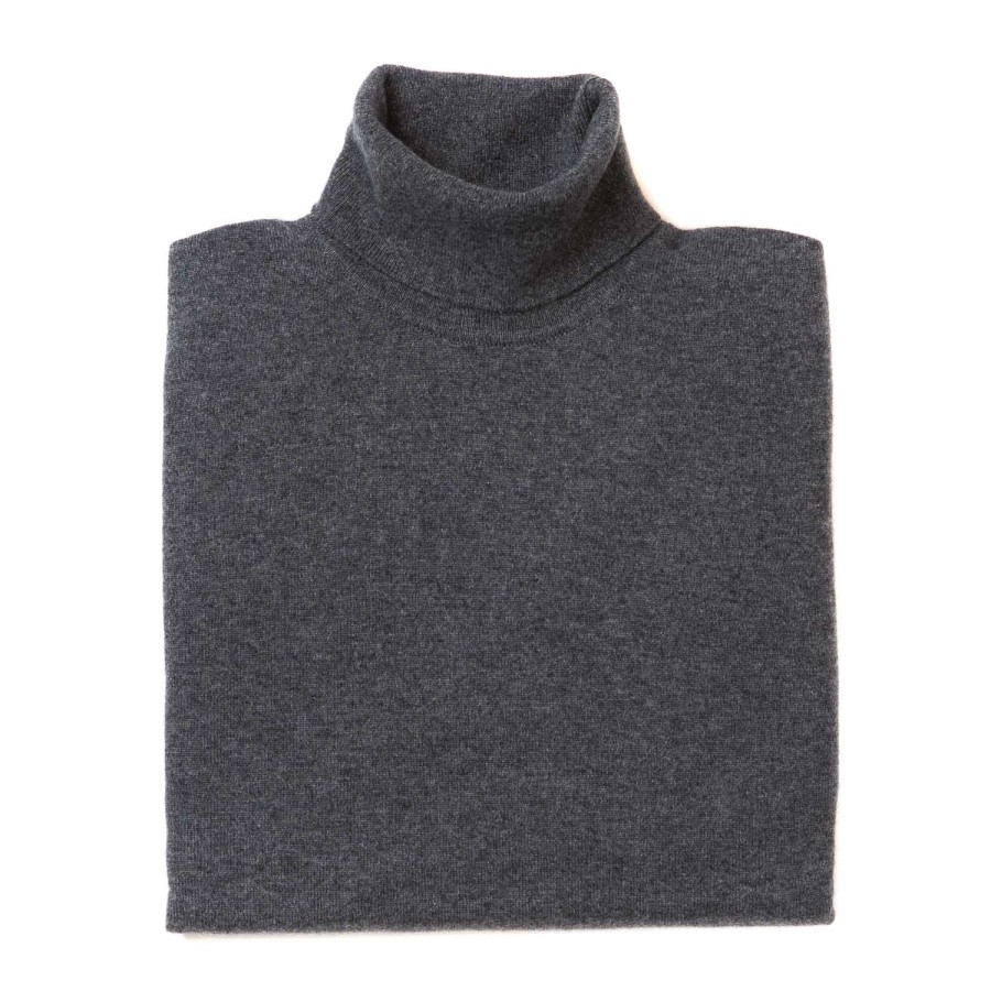 Knitwear | William Lockie Turtleneck Sweater "Oxton Rollneck" Made Of Fine Scottish 1 Ply Cashme