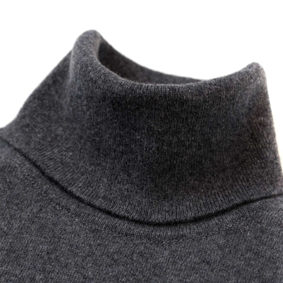 Knitwear | William Lockie Turtleneck Sweater "Oxton Rollneck" Made Of Fine Scottish 1 Ply Cashme