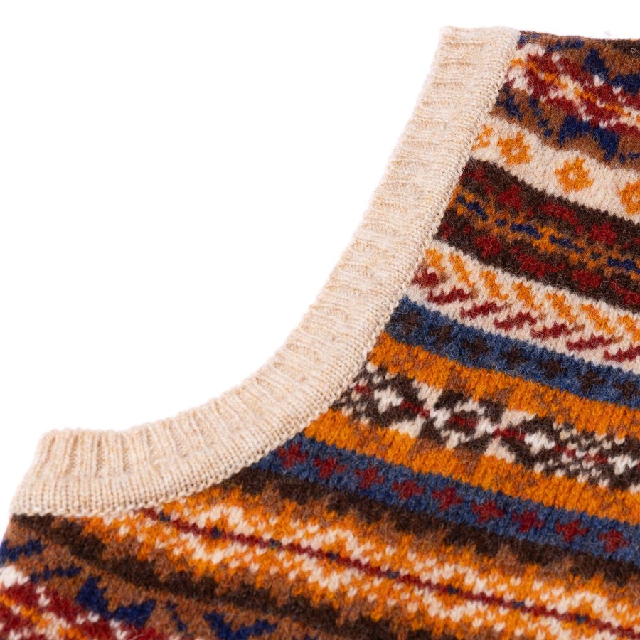 Knitwear | Glenugie Glenugie Exclusive X Mj: Pure Wool "Fairisle Slipover" Sweater - Pure