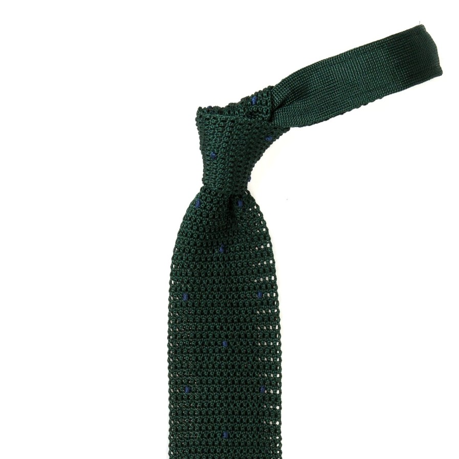 Ties | Petronius Exclusively For Michael Jondral: "Pois" Knitted Tie Made Of Pure Silk