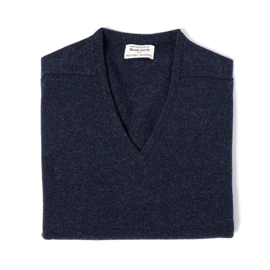 Knitwear | William Lockie Pullover "Leven Vee" Aus Reiner Geelong-Lambswool - 2 Ply